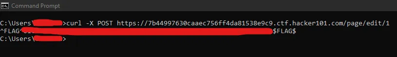 HTTP method POST flag